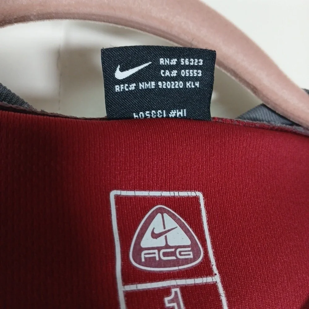 Vintage 90s Nike ACG Base Layer‎ Quarter Zip Performance Hiking Men's Medium Red